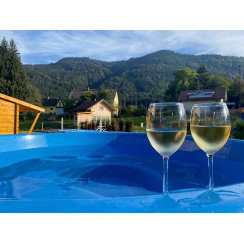 Casa Blu Kärnten - One Holiday in Three Countries - Cold&Hottub, Sauna - Piste