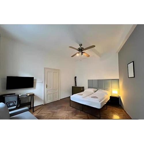 Discover Danube and Prater Stern from Our 1BR Gem