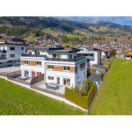 H21 - Modernes Ferienhaus 145qm, 4SZ, Wellnessbereich mit Sauna und Dachterrasse mit Panoramablick, Kühlen und Heizen mit Geothermie
