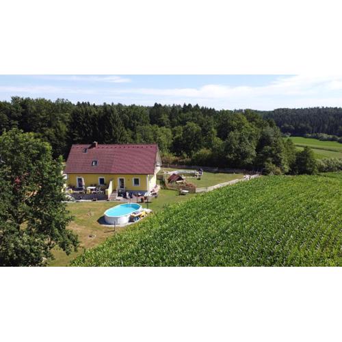 HAUS SONBERG mit Garten, Pool, Fasssauna, semi detached house with garden