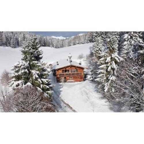 Luxury old wood mountain chalet in a sunny secluded location with gym, sauna & whirlpool