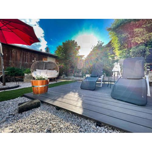 Mitten im Zentrum Ferienwohnungen mit sonniger Terrasse