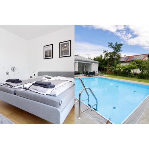 Modern Balcony Apartment with Pool close to Lake in "Donaustadt"