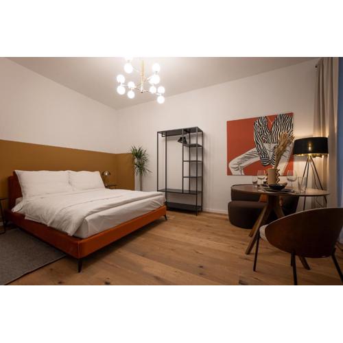 Stylish central 1-bedroom apartment with a terrace