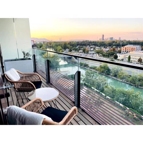 Sunrise above sky with ROOFTOP Pool